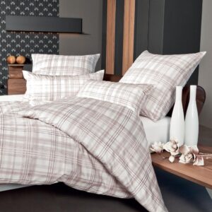 Janine Messina Mako-Satin Bettwäsche 135x200 Karo beige natur 43072-07 EAN:4004565613152