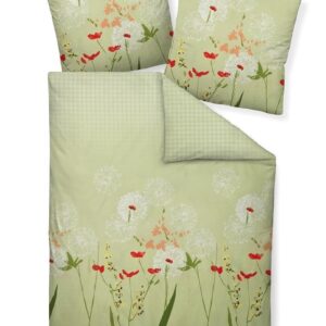 Janine Moments Mako-Satin Bettwäsche 240x220 Pusteblume Karo Vintage 98053-06 EAN:4004565769446