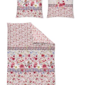 Irisette Glamour Mako-Satin Bettwäsche 155x220 Rosen Blumen bunt rosa 8864-60 EAN:4005367110894