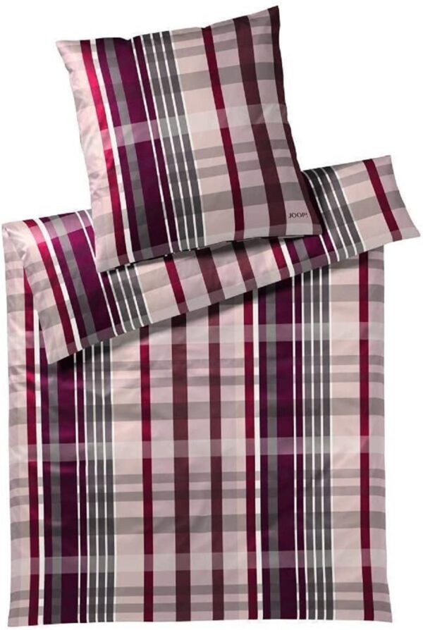 Joop! Mako-Satin Bettwäsche 155x220 Checks rose Karo rosa 4098-1 EAN:4029058235260