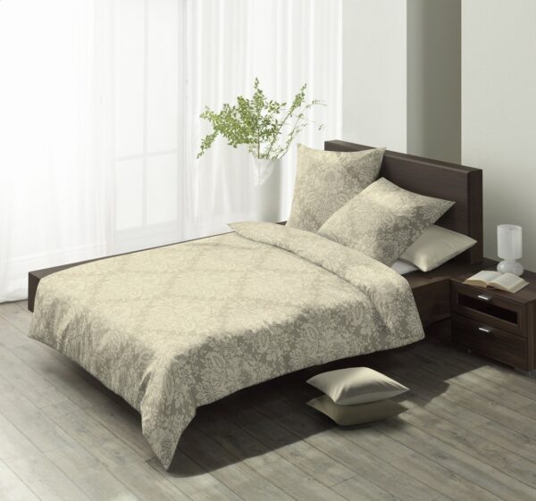 Fleuresse Lech Edelflanell Bettwäsche 155x220 Ornamente beige-sand 603739-7 EAN:4043202508840