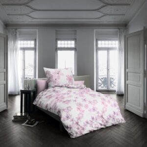 Fleuresse Mako-Satin Bettwäsche 155x220 Blüten Blumen Melange mouve rosa 1138... EAN:4043202549713