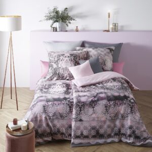 Fleuresse Mako-Satin Bettwäsche 155x220 Ornamente mistyose rosa silber Wende ... EAN:4043202590159