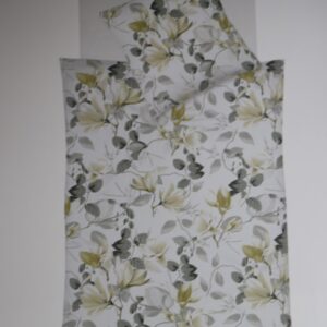 Fleuresse Mako-Satin Bettwäsche 135x200 Magnolie Blumen gelb grau 114155-13 EAN:4043202608434