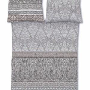 Fleuresse Mako-Satin Bettwäsche 135x200 Ornamente Paisley dusty grey grau 114... EAN:4043202619911