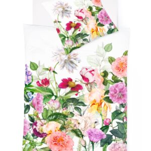 Fleuresse Mako-Satin Bettwäsche 155x220 Rosen Blütenmeer Sommer bunt 114273-09 EAN:4043202624472