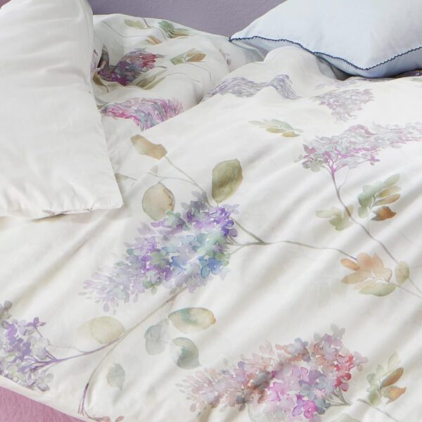 Fleuresse Mako-Satin Bettwäsche 135x200 Blumen Flieder Wende lila rosa 114271-06 EAN:4043202627305