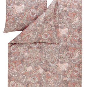 Estella Mako-Satin Bettwäsche 155x220 Elarda Paisley orange lachs 7437-390 EAN:4053912379364