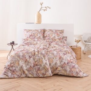 Estella Mako-Satin Bettwäsche 155x220 Mirabella rosenholz Blumenmeer 7564-70 EAN:4053912382159