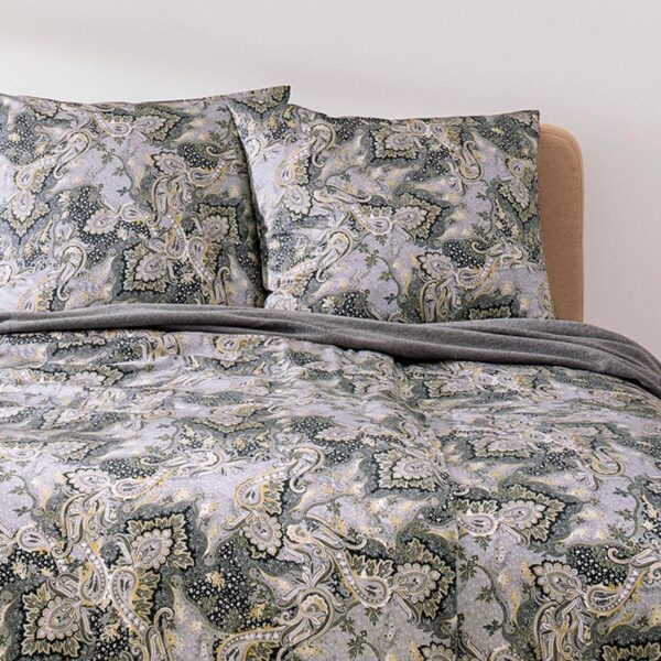 Estella Mako-Satin Bettwäsche 135x200 Tiberio silber gold schwarz Paisley 757... EAN:4053912420066