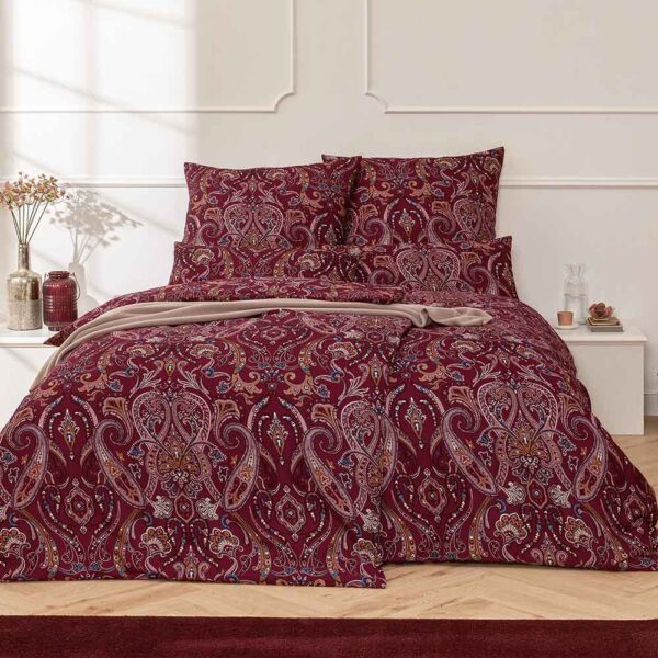 Estella Mako-Satin Bettwäsche 135x200 Eleonora rubin Paisley Orient 7922-380 EAN:4053912449524