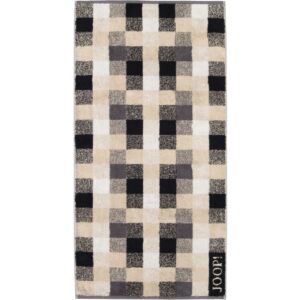 Joop! Duschtuch Badetuch 80x150 Vibe Checked stein Karo braun 1699-37 EAN:4056735164186