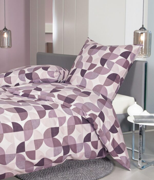 Janine Feinbiber Bettwäsche Davos 155x220 Retro beere mauve 65121-05 EAN:4065334061161