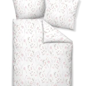 Janine Milano Mako-Satin Bettwäsche 155x220 Blüten Gräser siena natur 45049-04 EAN:4065334070224