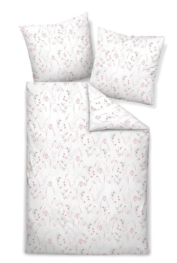 Janine Milano Mako-Satin Bettwäsche 155x220 Blüten Gräser siena natur 45049-04 EAN:4065334070224