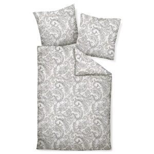 Janine Biber Bettwäsche Davos 135x200 Paisley braun grau sand 65152-08 EAN:4065334123432