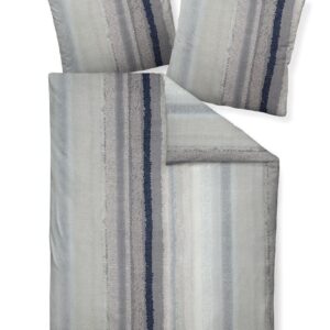 Janine Biber 1B-Bettwäsche 135x200 Davos 65042-02 Streifen petrol mint grau EAN: