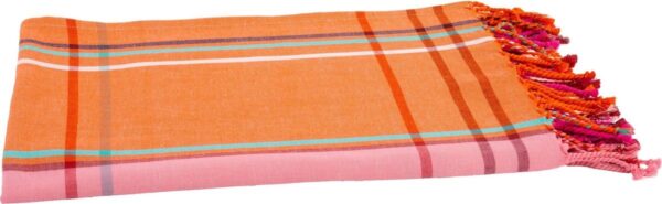 Strandtuch Hamamtuch Strandlaken Woodstock rot pink kariert 90x170 cm 7258R EAN:5412416238246