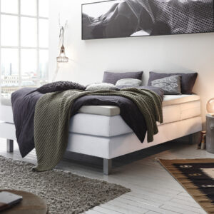 Hasena Boxspringliege Basio Pronto Kunstleder Express white (323) 140 x 200 cm Base-Top EAN:7618756089151