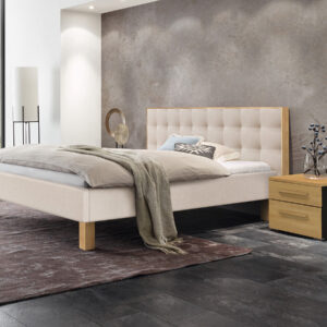 Hasena Pronto Polsterbett Noah Eiche bright geölt (74) Stoff Pepe beige (327) 160 x 200 cm 25 cm EAN:7618756421968