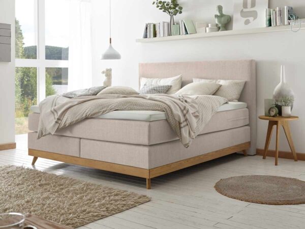 Hasena Boxspringbett Scandia Pronto 140 x 200 cm Eiche bianco