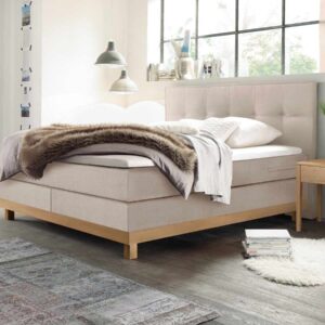 Hasena Boxspringbett Bella Pronto 180 x 200 cm Eiche bianco