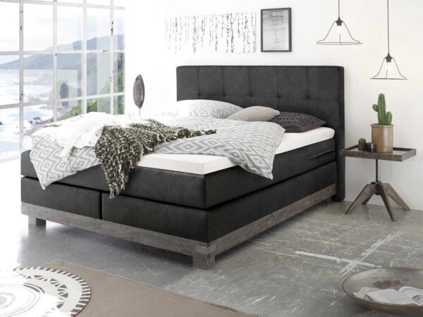 Hasena Boxspringbett Boston Pronto 180 x 200 cm Akazie Vintage grey