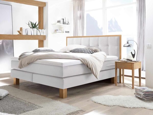 Hasena Boxspringbett Cottage Pronto Eiche bianco