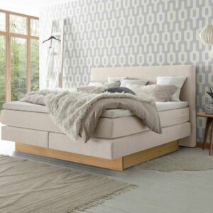 Hasena Boxspringbett Denver Pronto 140 x 200 cm Eiche bianco