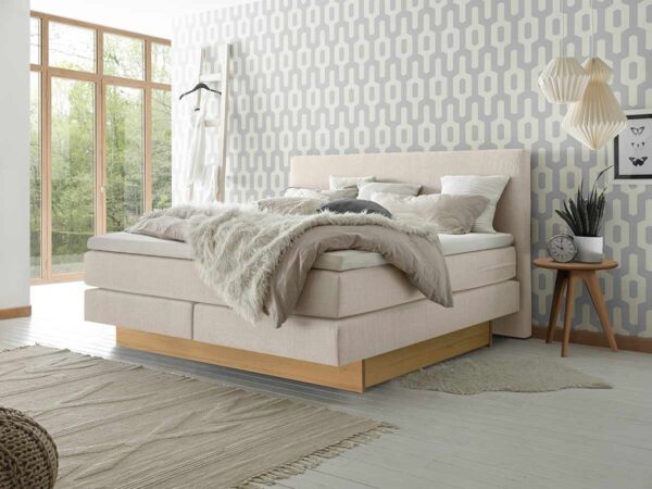 Hasena Boxspringbett Denver Pronto 140 x 200 cm Eiche bianco