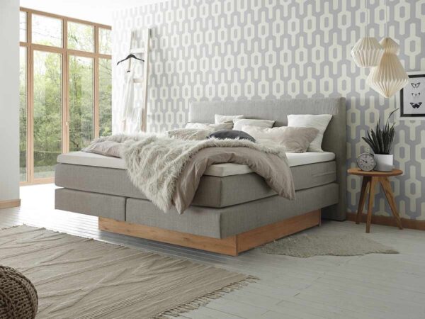 Hasena Boxspringbett Denver Pronto 160 x 200 cm Eiche bianco