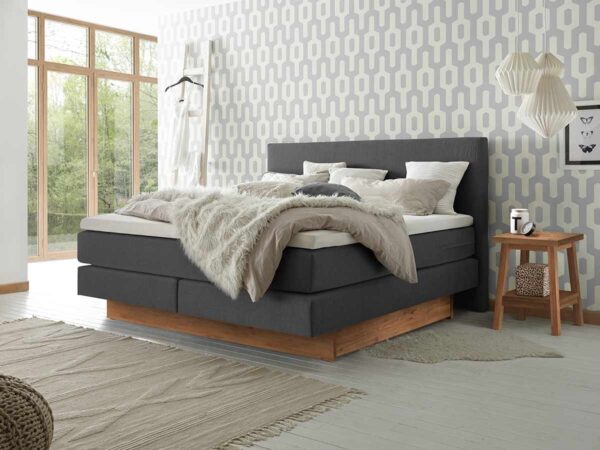 Hasena Boxspringbett Denver Pronto 160 x 200 cm Wildeiche natur