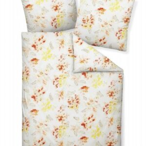 Janine Satin 1B-Bettwäsche 155x220 Blumen Blüten gelb orange 98070-03 EAN: