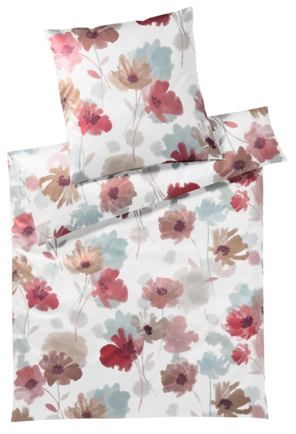 YES Mako-Satin Bettwäsche Poppy red Blumen 155x220 cm 1468-1 EAN: