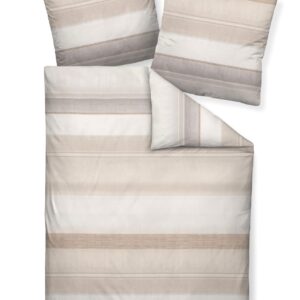 Janine Biber 1B-Bettwäsche 135x200 Davos 65106-07 Streifen beige silber EAN: