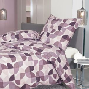 Janine Biber 1B-Bettwäsche 135x200 Davos 65121-05 geometrisch beere mauve EAN: