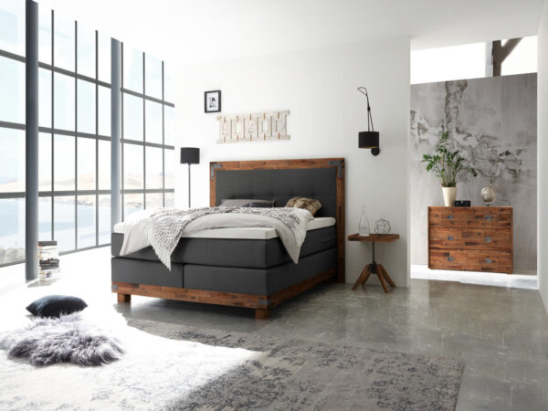 Hasena Boxspringbett Chicago Pronto Akazie Vintage brown