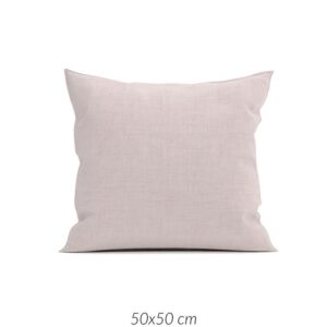 2 Stück Zo! Home Cotton Kissenbezüge 50x50 Lino Shell Nude rosa meliert uni EAN:8718518216630