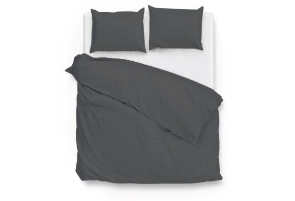 Zo! Home Mako-Satin Bettwäsche 135x200 cm Satinado uni grau Classic Anthracite EAN:8718518289931