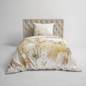 Heckett & Lane Mako-Satin Eco Bettwäsche 155x220 Balko Morning Natural beige EAN:8718518291149