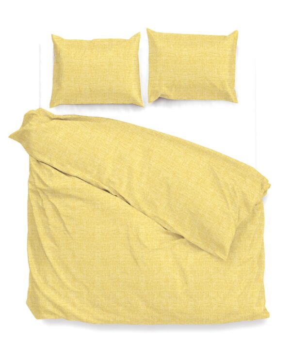 Zo! Home Cotton Bettwäsche 200x200 cm Lino Aspen Yellow gelb meliert uni EAN:8718518335690