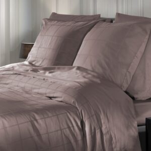 Heckett & Lane Mako-Satin Bettwäsche 155x220 Diamante Canyon Rose Wende Karo uni EAN:8718518338042