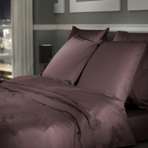 Heckett & Lane Mako-Satin Bettwäsche 135x200 Punto Marsala brown Punkte Wende... EAN:8718518340588