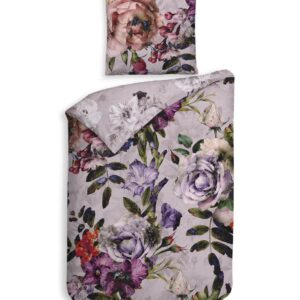 Heckett & Lane Mako-Satin Bettwäsche 135x200 Samia pink Rosen Blumen rosa bla... EAN:8718518368490