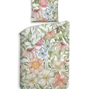 Heckett & Lane Baumwoll-Bambus Bettwäsche 155x220 Svea Wende Blumenwiese Sommer EAN:8718518377102