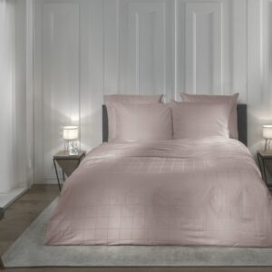 Heckett & Lane Mako-Satin Bettwäsche 135x200 Diamante Rose Tan rosa Wende Kar... EAN:8718518379885