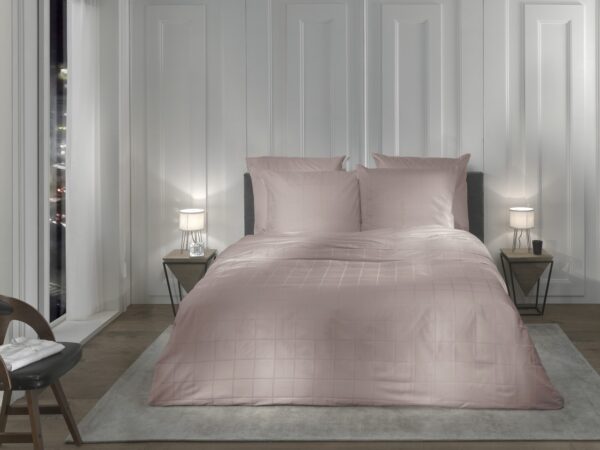 Heckett & Lane Mako-Satin Bettwäsche 135x200 Diamante Rose Tan rosa Wende Kar... EAN:8718518379885