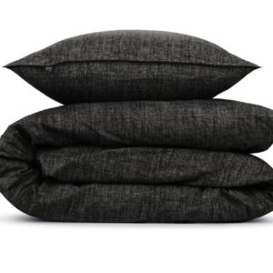 2 Stück Zo! Home Cotton Kissenbezüge 40x80 Lino Midnight black schwarz melier... EAN:8718518383608