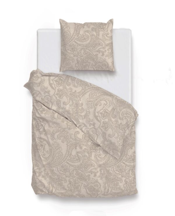 Zo! Home Cotton Bettwäsche 135x200 Paisley di Lino Sandy beige natur meliert EAN:8718518383998