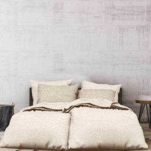 Heckett & Lane Flanell Bettwäsche 155x220 Franela Desert Sand puder uni Melange EAN:8718518403764